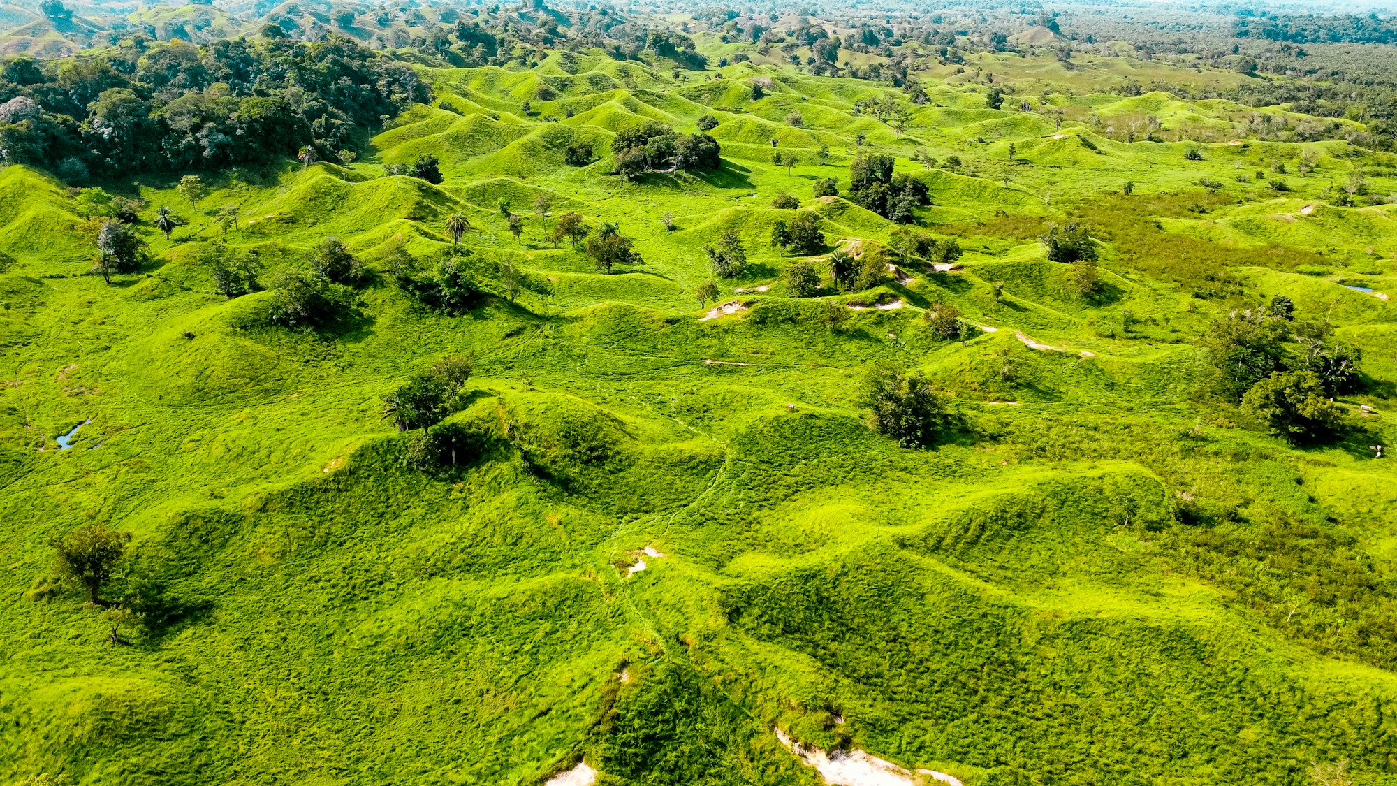 Colinas verdes de Santander, Colombia; imagen de referencia.